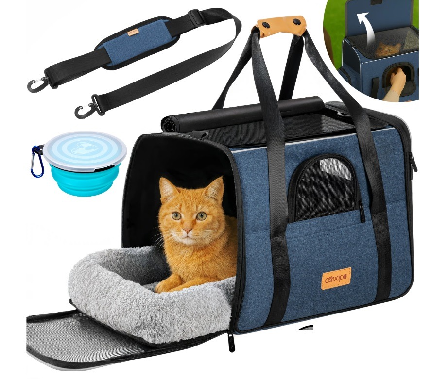 Kattentransportbox\u0020blauw\u002044x34x31cm\u0020tot\u002020kg