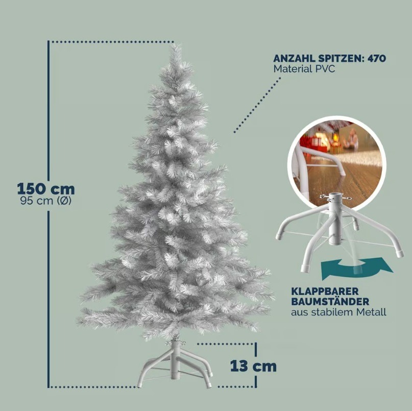 Kunstkerstboom\u0020Wit\u0020150cm Kunstkerstboom\u0020Wit\u0020150cm
