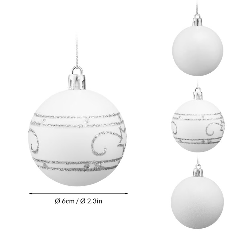 Kerstballen\u0020Wit\u002024\u002Ddelig