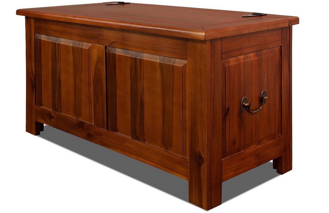 Opbergkist\u0020Dekenkist\u0020Bruin\u0020Acaciahout\u002085x44x48cm