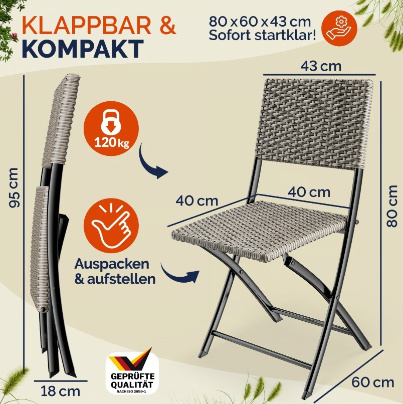 Klapstoel\u0020Rome\u00202\u0020stuks\u0020Cr\u00E8me\u0020Kunststof