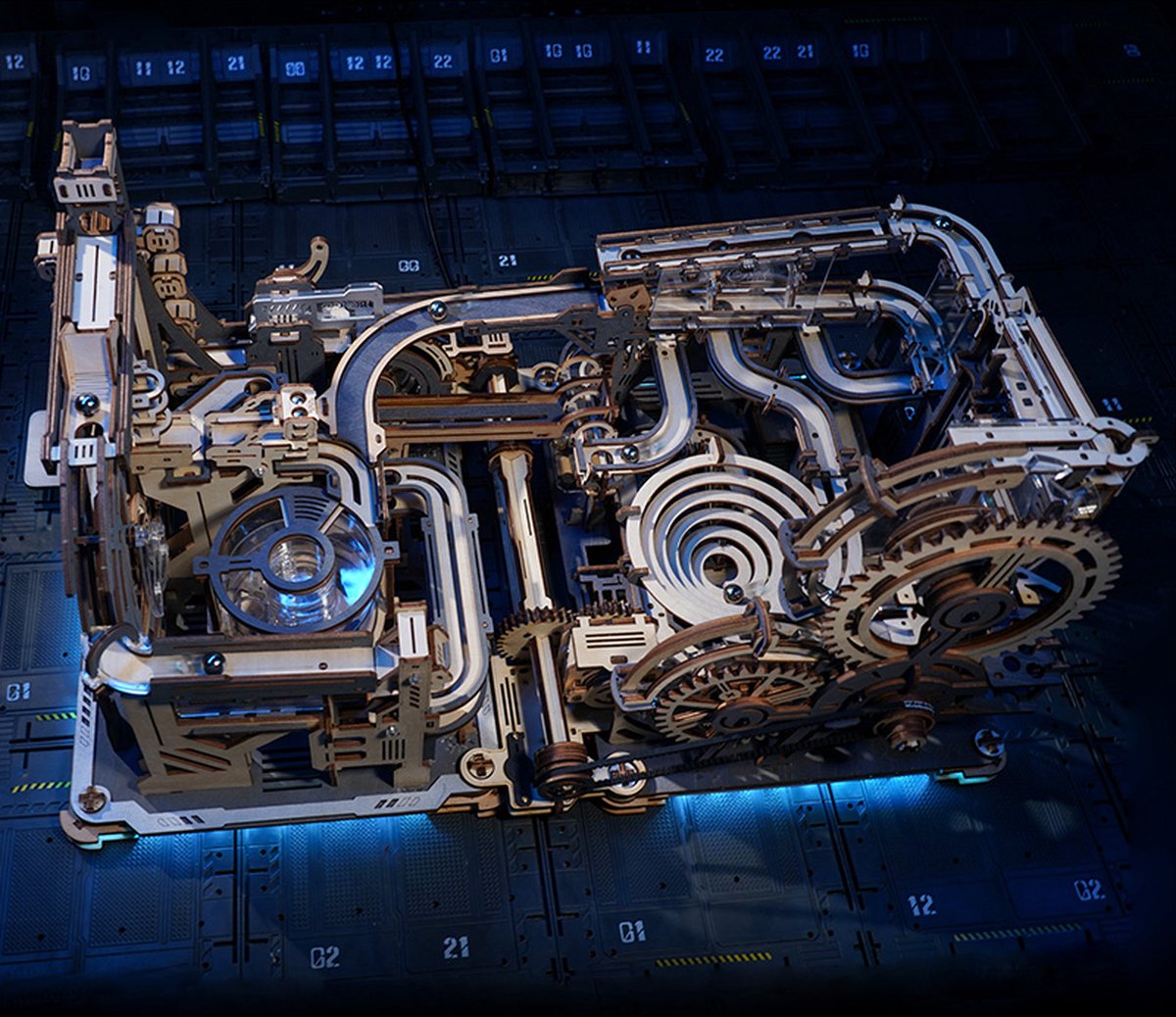 Robotime\u0020Marble\u0020Knikkerbaan\u0020Spaceport\u0020DIY\u0020Modelbouw\u0020Knutselen