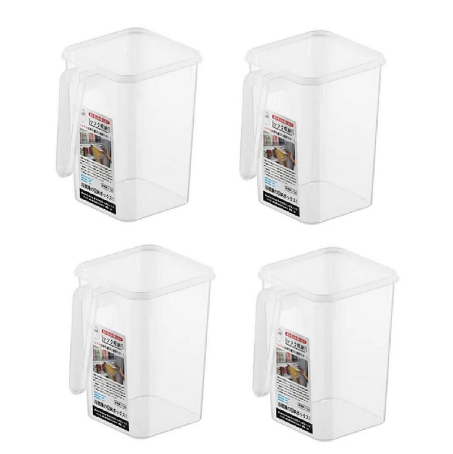 Koelkast\u0020opbergdoos\u0020met\u0020handvat\u0020voor\u0020fruit\u0020groenten\u0020Set\u0020van\u00204