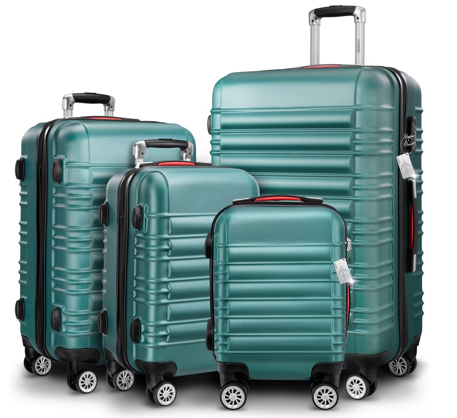 Reiskoffers\u0020Groen\u00204\u002Ddelig\u0020ABS\u0020met\u0020gratis\u0020accessoires\u0020