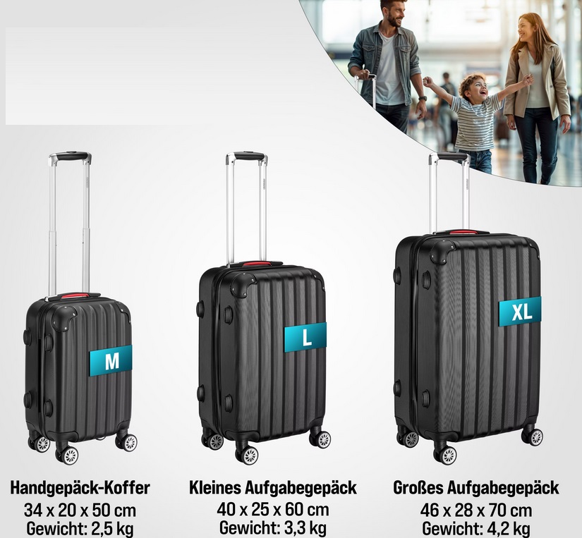 Reiskoffers\u0020Zwart\u00203\u002Ddelig\u0020ABS\u0020met\u0020gratis\u0020accessoires\u0020