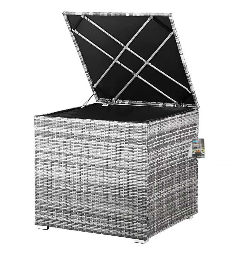 Polyrotan\u0020kussenbox\u0020Grijs\u0020318L