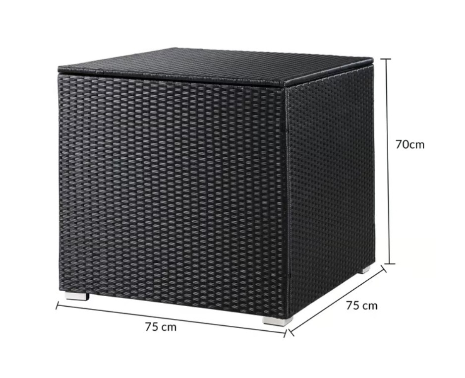 Polyrotan\u0020kussenbox\u0020Zwart\u0020318L Polyrotan\u0020kussenbox\u0020Zwart\u0020318L