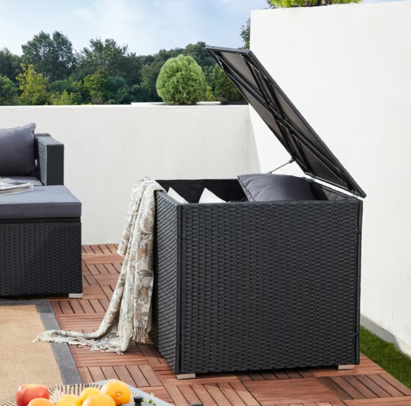 Polyrotan\u0020kussenbox\u0020Zwart\u0020318L Polyrotan\u0020kussenbox\u0020Zwart\u0020318L