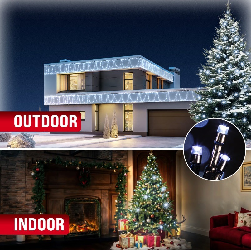 Kerstverlichting\u0020Koud\u0020Wit\u002040m