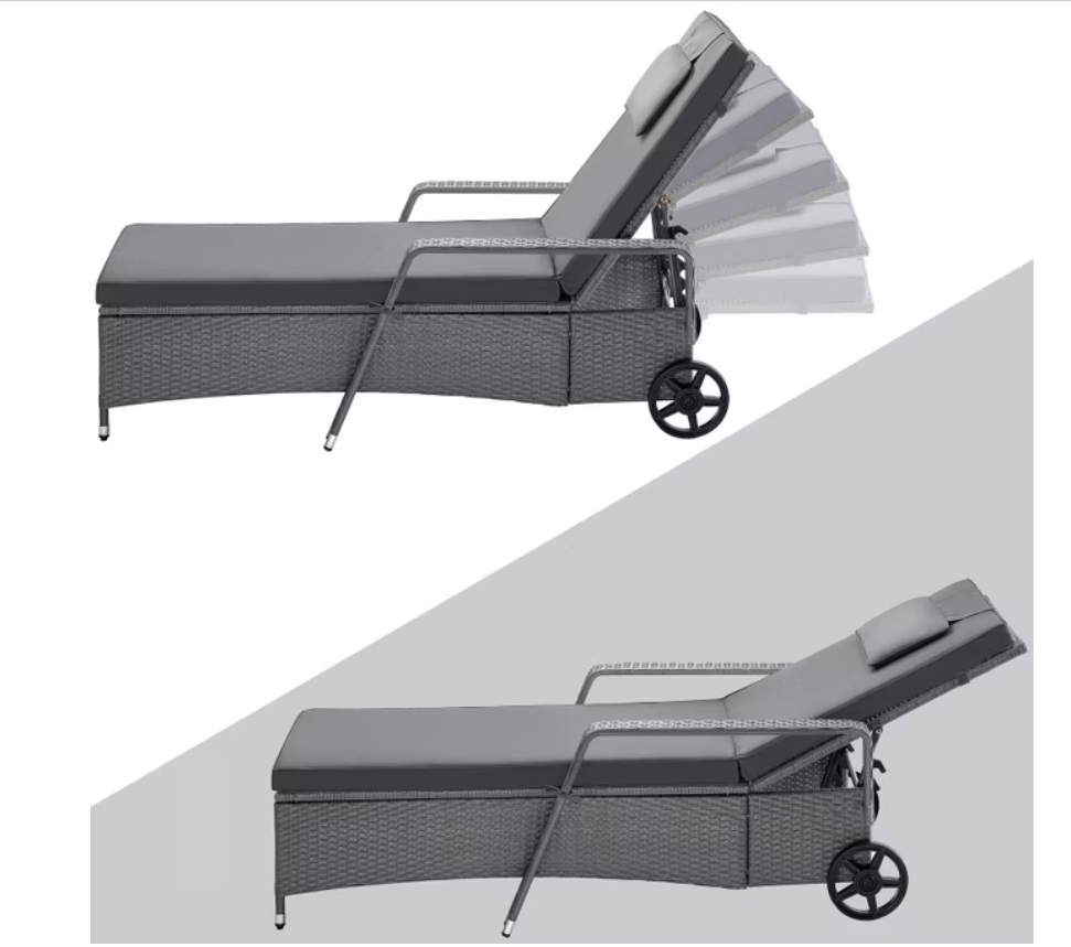 Ligbed\u0020Grijs\u002FAntraciet\u0020Kunststof\u0020193x90x43cm\u0020