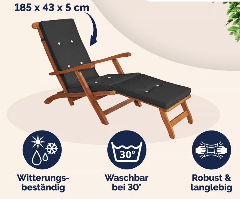 Ligbedkussen\u0020Antraciet\u0020184,5x43x6cm Ligbedkussen\u0020Antraciet\u0020184,5x43x6cm