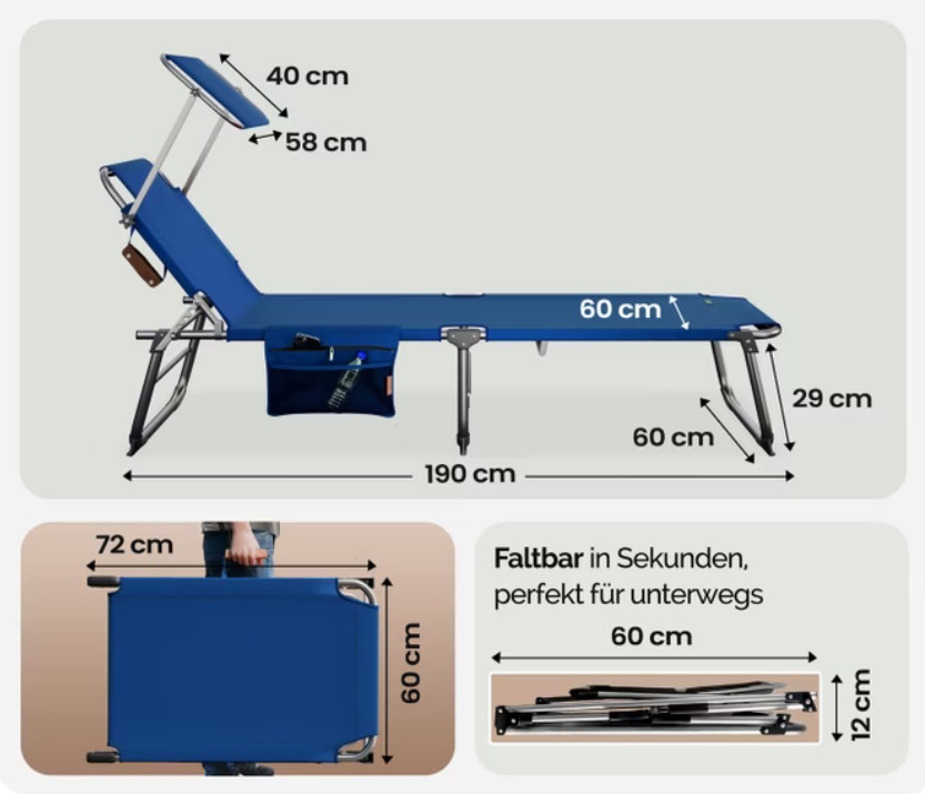 Ligbed\u0020Ibiza\u0020Blauw\u0020190x59x29cm\u0020Alu\u0020Zonnescherm