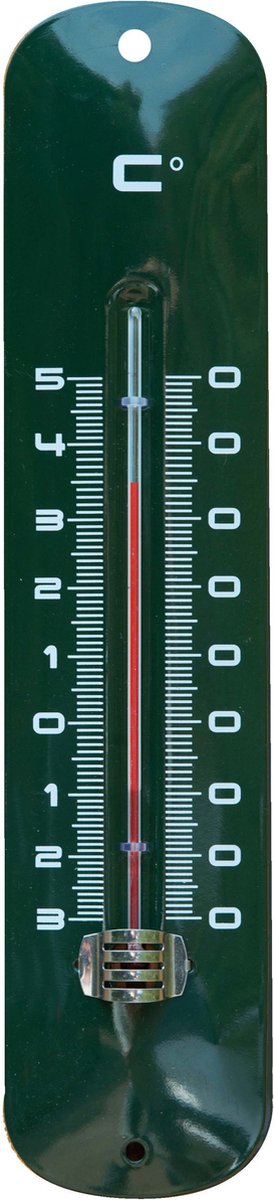 Metalen\u0020Muurthermometer\u002030cm\u0020Groen\u0020voor\u0020Binnen\u0020en\u0020Buiten