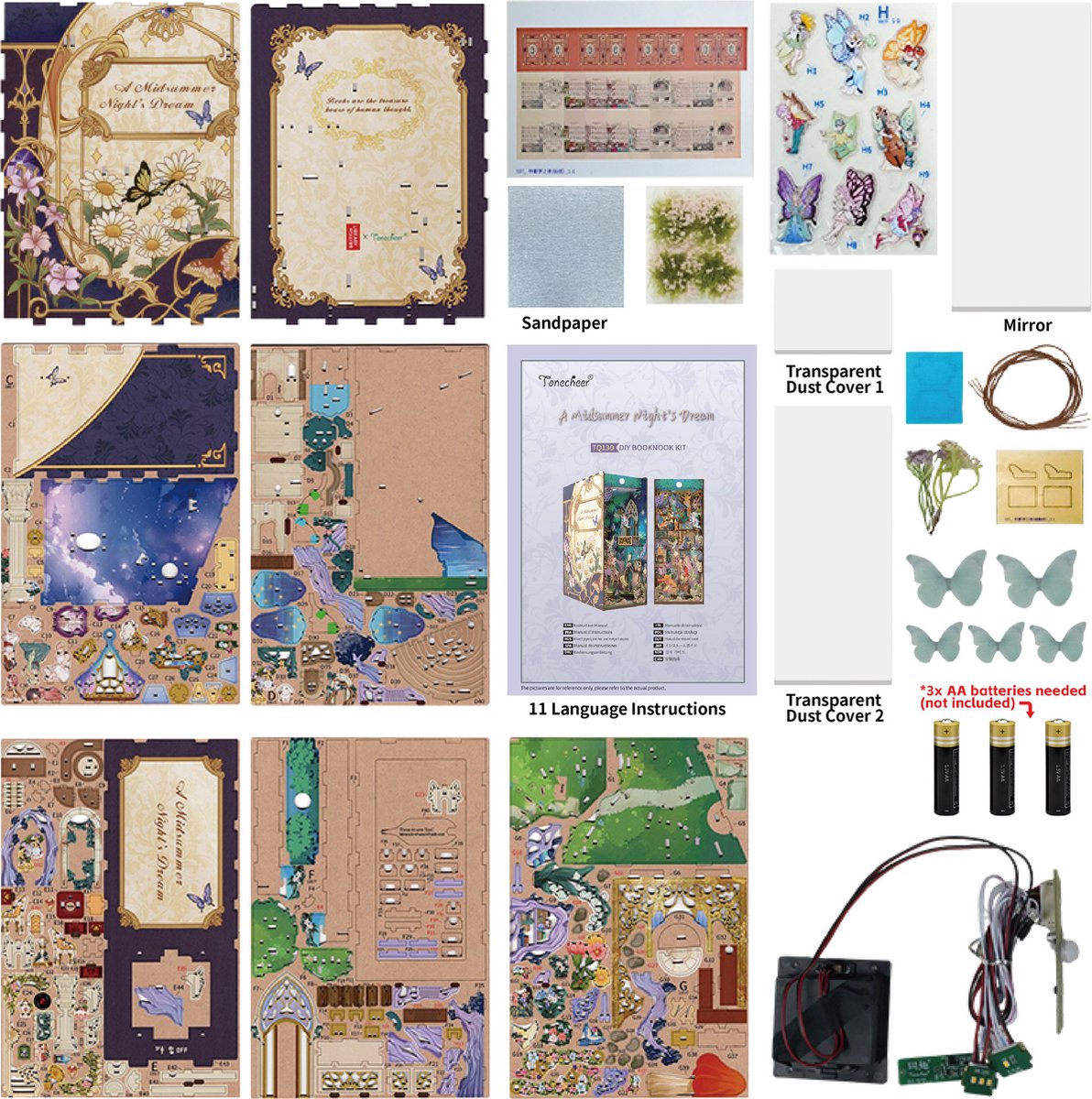 Tone\u002Dcheer\u0020Book\u0020Nook\u0020Midsummer\u0020Night\u0027s\u0020Dream\u0020DIY\u0020Modelbouw\u0020Knutselen