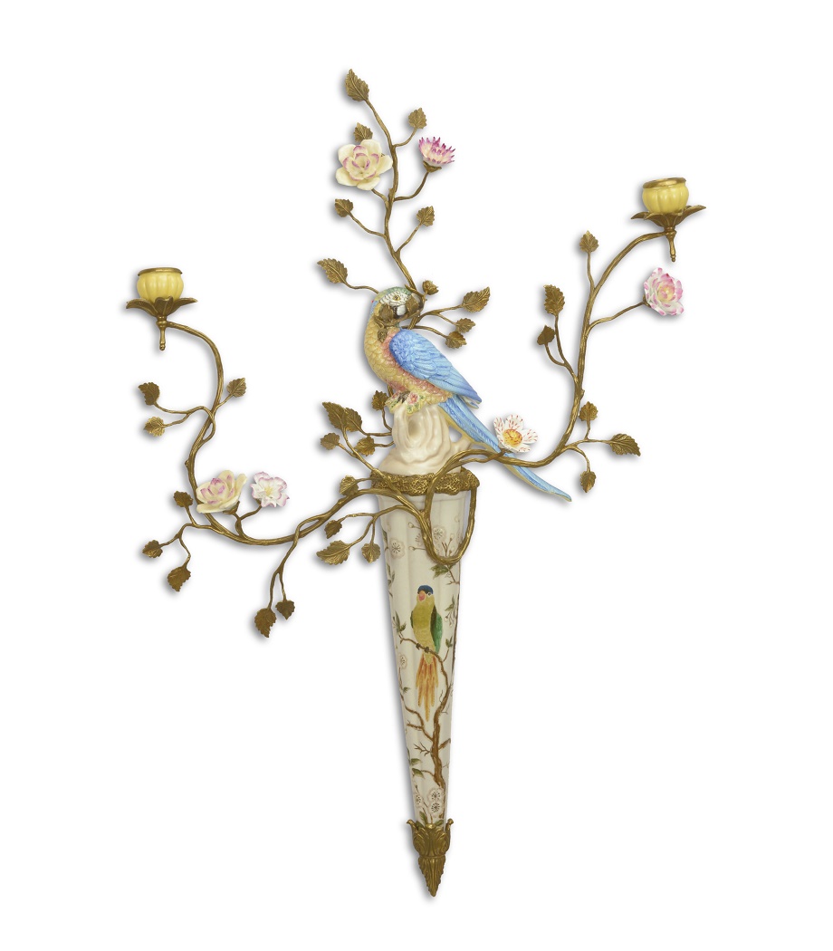 BRONZEN\u0020PORSELEINEN\u0020WANDLAMP\u0020MET\u0020TWEE\u0020TAKKEN