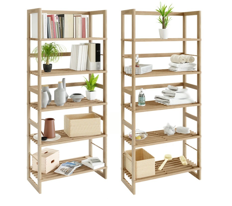 Opbergrek\u0020Set\u0020van\u00202\u0020Bruin\u0020Hout\u0020136x58x27cm