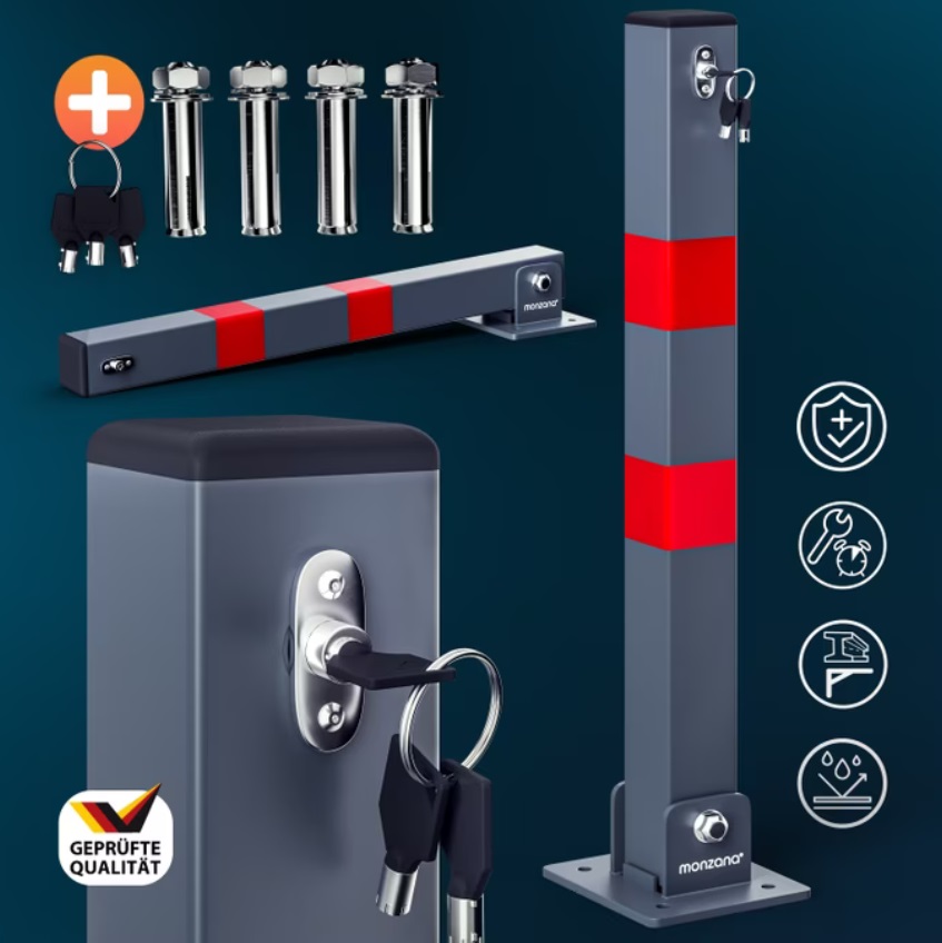 Parkeerslagboom\u00205x5x65\u0020cm\u0020incl\u0020Sleutel\u0020