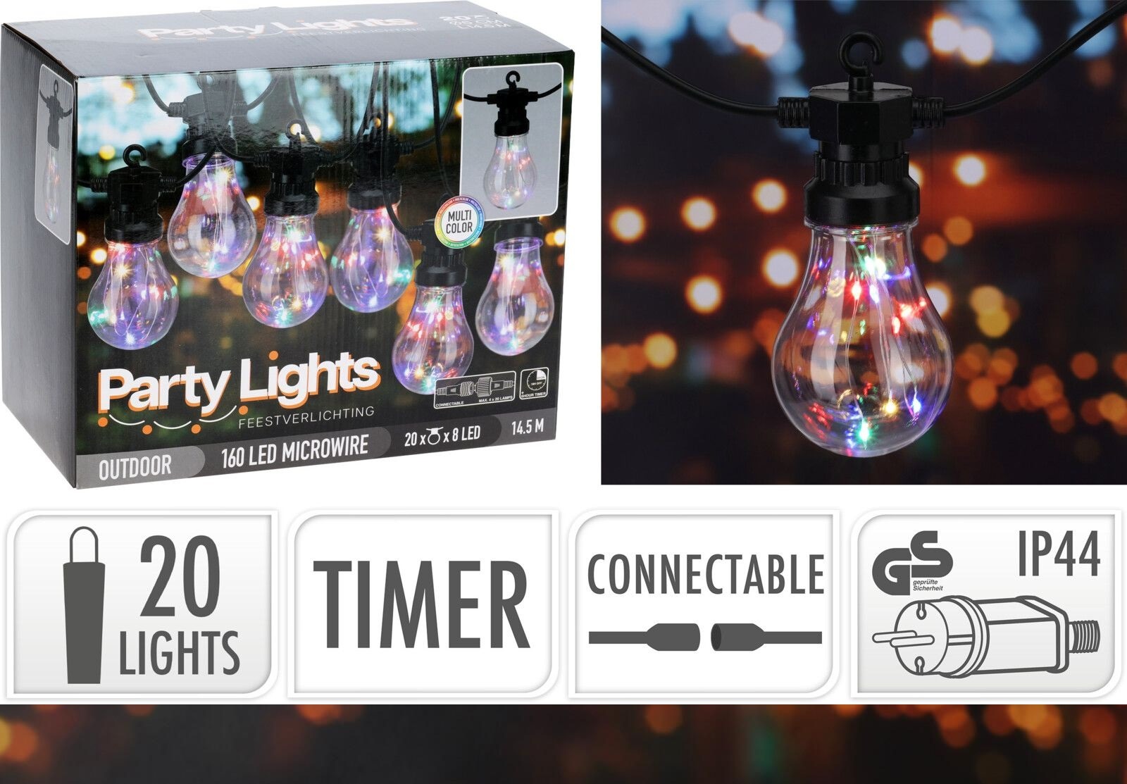 Feestverlichting\u0020met\u002020\u0020multi\u0020colour\u0020lampen\u0020koppelbaar\u0020Zwart