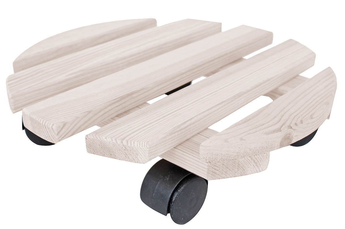 Plantenroller\u0020Plantentrolley\u0020Rond\u0020Wit\u002030x30cm\u0020voor\u0020binnen\u0020en\u0020buiten\u0020draagvermogen\u0020tot\u002080\u0020kg