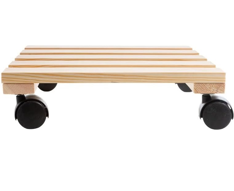 Cti\u0020Plantenroller\u0020\u002D\u0020Plantentrolley\u0020\u002D\u0020Voor\u0020binnen\u0020en\u0020buiten\u0020\u002D\u0020draagvermogen\u0020tot\u002080\u0020kg\u0020\u002D\u0020vierkant\u002Dvurenhout\u0020\u002D\u002030x30cm