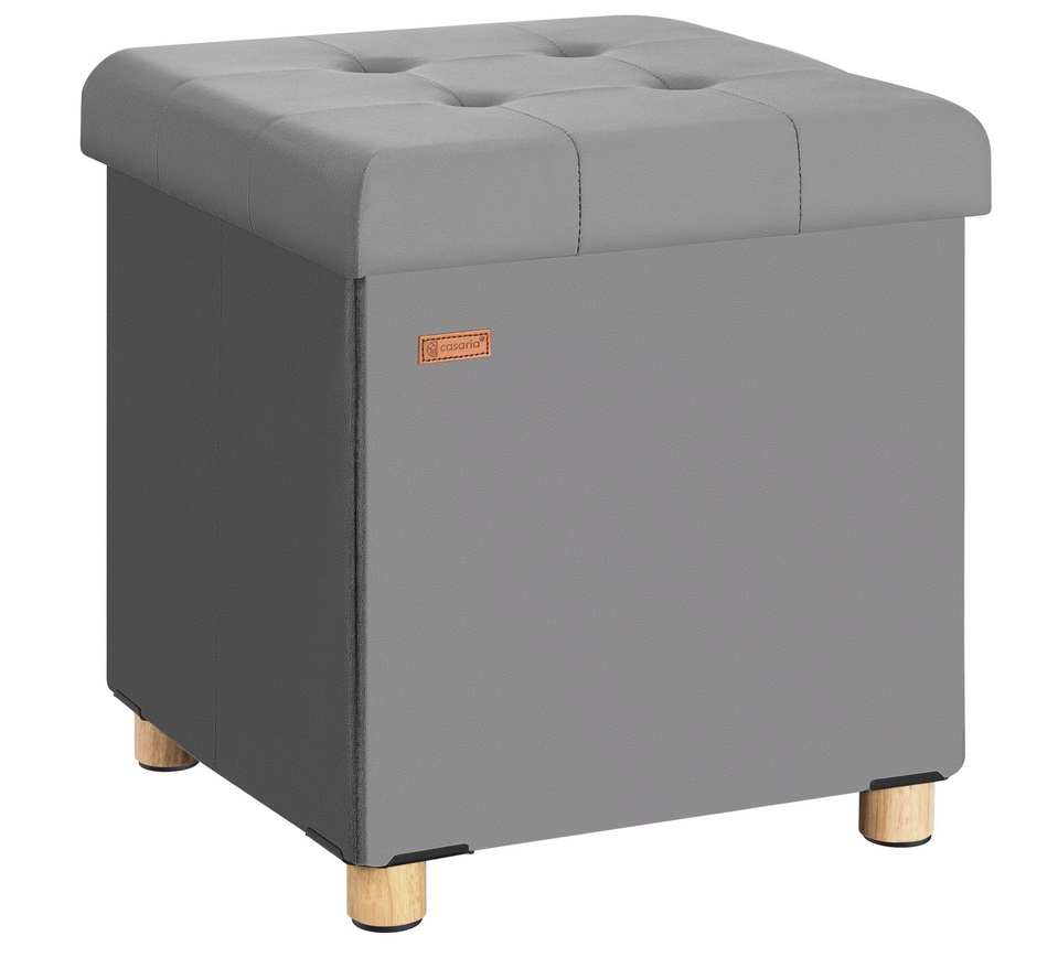 Poef\u0020Antraciet\u0020Fluweel\u002042x38x38cm\u0020inklapbaar