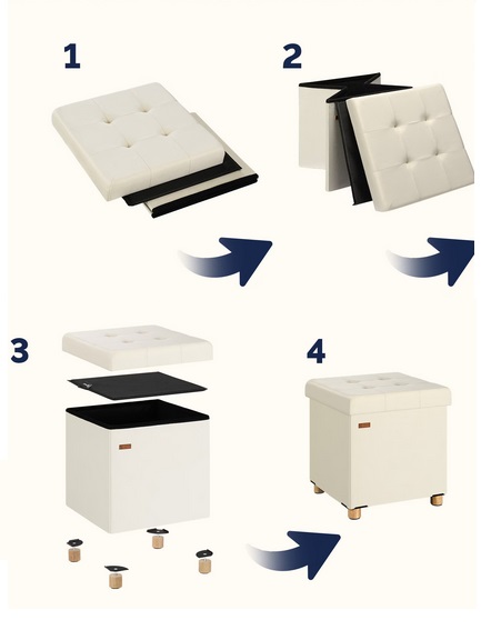 Poef\u0020Beige\u0020Fluweel\u002042x38x38cm\u0020inklapbaar