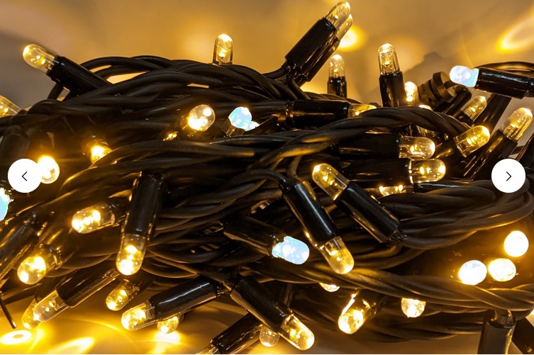 Professionele\u0020Verlichting\u002010\u0020meter\u0020met\u0020100\u0020ledlampjes\u0020Warm\u0020wit\u0020\u002B\u0020fonkelend\u0020blauw,\u0020doorkoppelbaar