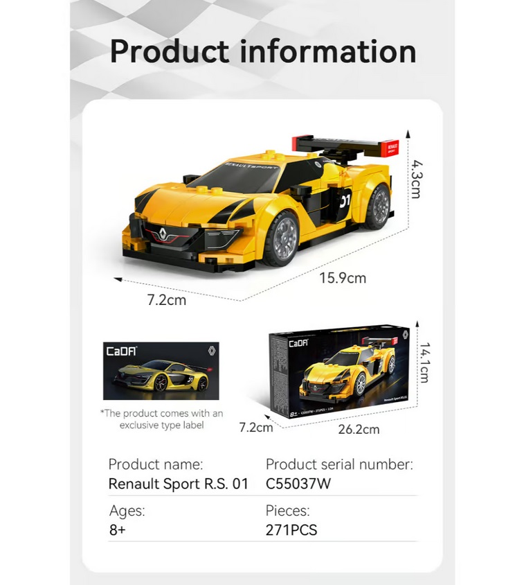 CADA\u0020Renault\u0020Sport\u0020RS.01\u0020Schaal\u00201\u003A24\u0020\u002D\u0020271\u0020onderdelen