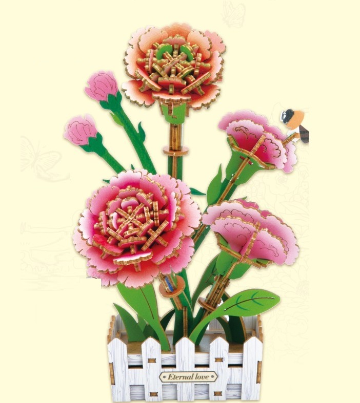 PlayfulMario\u0020Bloemenset\u00204\u0020delig\u0020Houten\u0020Modelbouwset\u0020\u0020Creatief\u0020\u0026\u0020Educatief