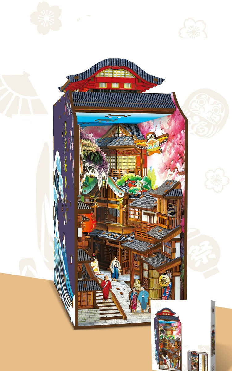 PlayfulMario\u00203D\u0020Booknook\u0020Edo\u0020Sakura\u0020Journey\u0020met\u0020LED\u0020lamp\u0020293\u0020Onderdelen\u0020Modelbouw
