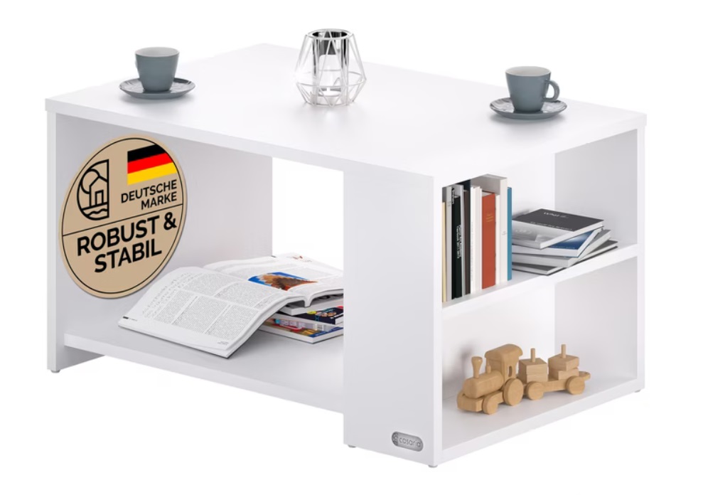 Salontafel\u0020Santa\u0020Cruz\u0020Wit\u002090x60x50cm
