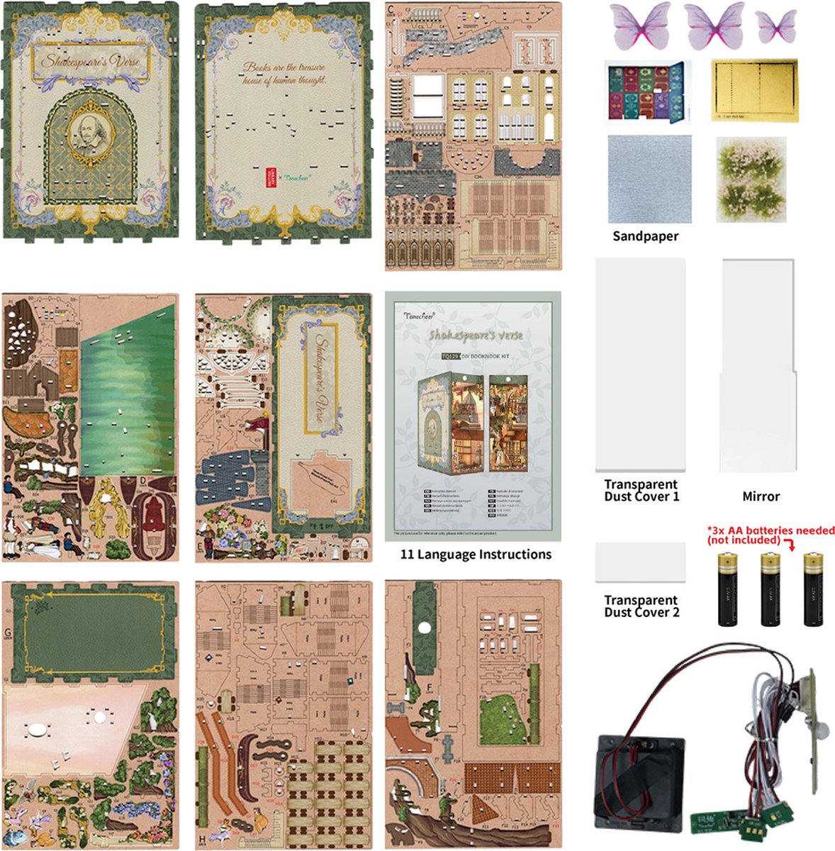 Tone\u002Dcheer\u0020Book\u0020Nook\u0020Shakespeare\u0027s\u0020Verse\u0020DIY\u0020Modelbouw\u0020Knutselen