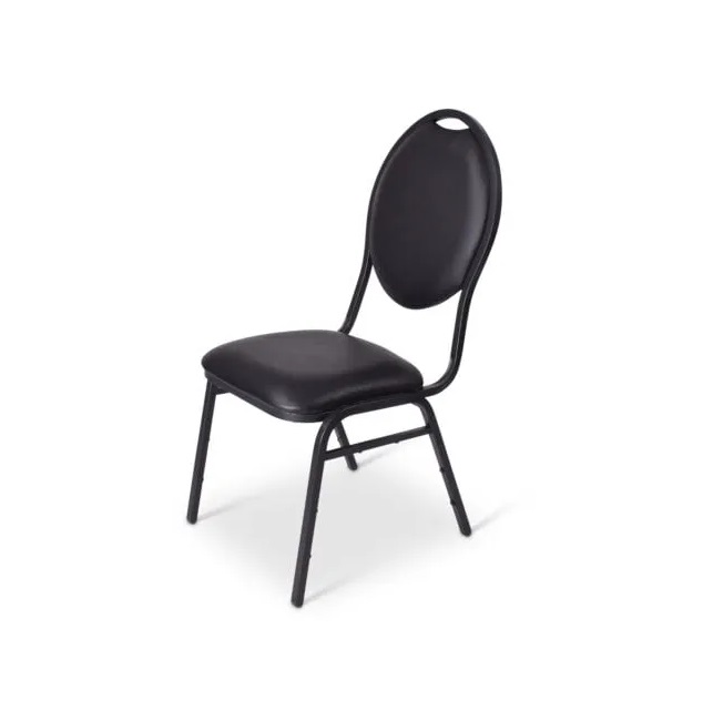 Stapelstoel\u0020MILO\u0020stalen\u0020frame\u0020en\u0020kunstlederen\u0020rug\u0020en\u0020zitting\u0020effen\u0020zwart