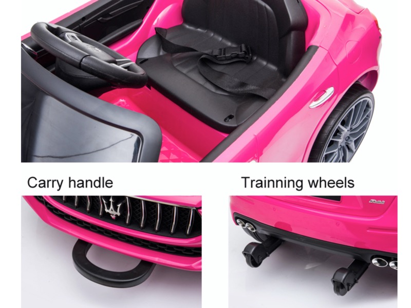 Maserati\u0020Ghibli,\u002012v\u0020elektrische\u0020kinderauto,\u0020rubberen\u0020banden,\u0020leder\u0020zitje\u0020roze.