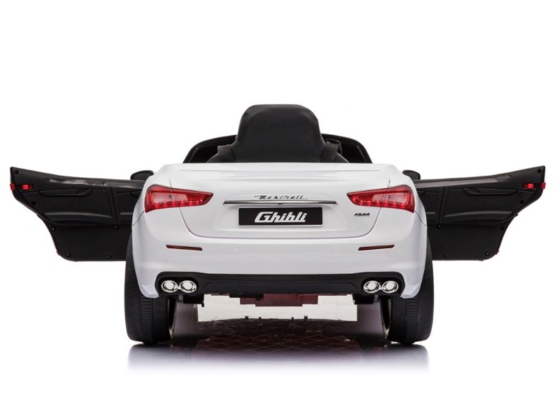 Maserati\u0020Ghibli,\u002012v\u0020elektrische\u0020kinderauto,\u0020rubberen\u0020banden,\u0020leder\u0020zitje\u002Dwit