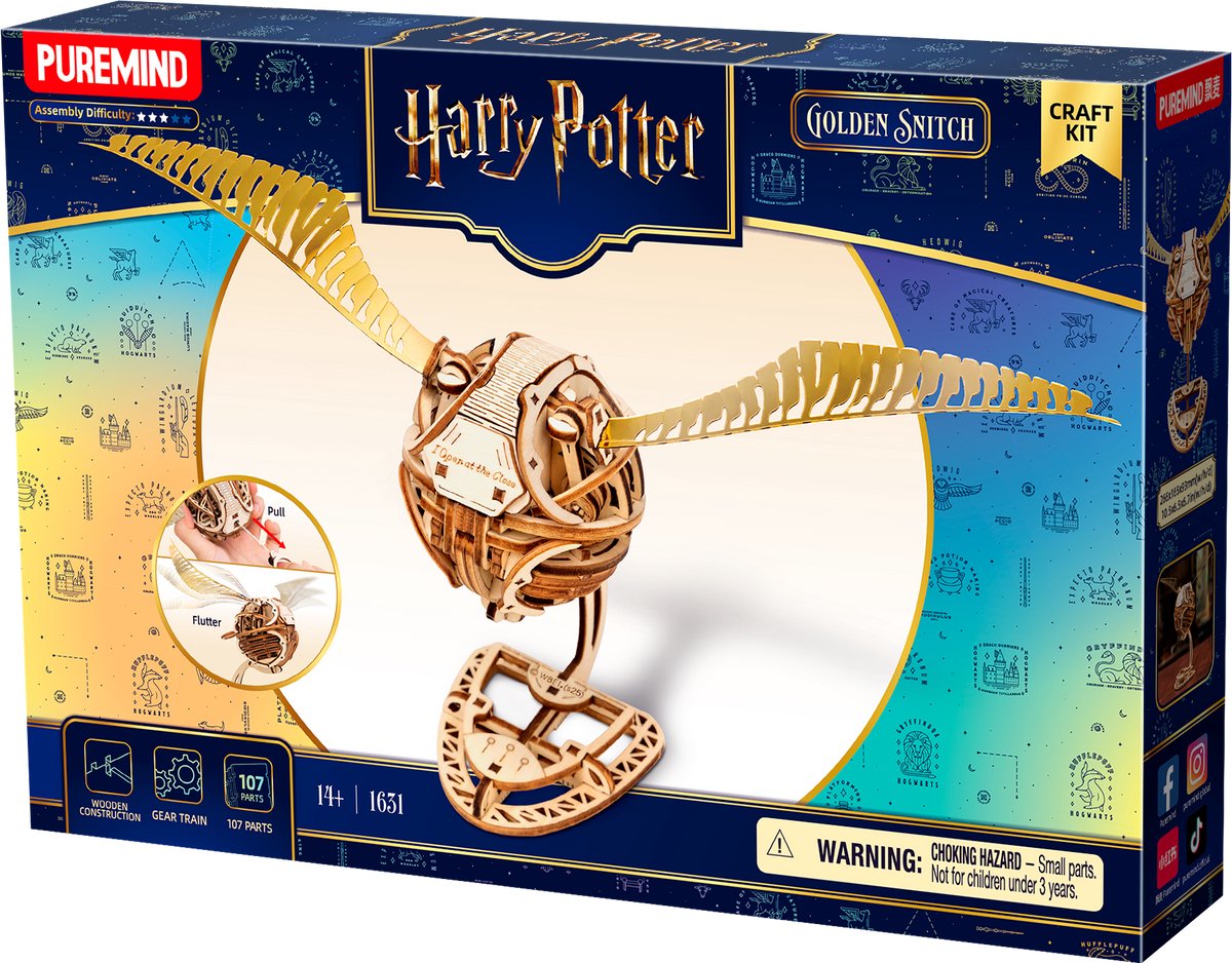 Harry\u0020Potter\u0020Golden\u0020Snitch\u00203D\u0020Houten\u0020Puzzel\u0020Bouwpakket\u0020\u2013\u0020Modelbouw\u0020DIY\u0020\u0028107\u0020Onderdelen\u0029