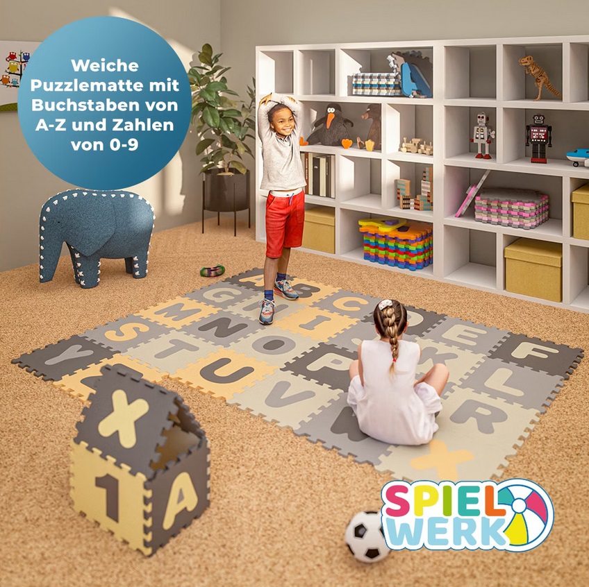 Puzzelmat\u002086\u0020delig\u0020met\u0020getallen\u0020en\u0020letters\u0020Grijs