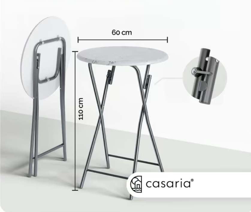 Statafel\u0020Marmerlook\u0020Wit\u0020\u0020rond\u002060cm\u0020Inklapbaar\u0020 Statafel\u0020Marmerlook\u0020Wit\u0020\u0020rond\u002060cm\u0020Inklapbaar\u0020