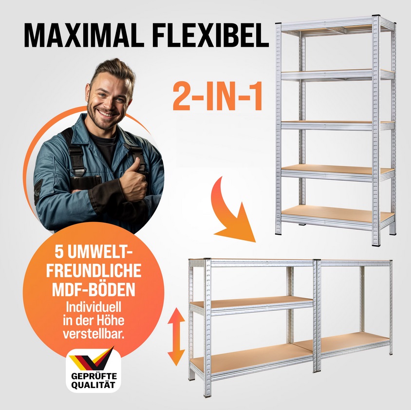 Boutloos\u0020Opbergrek\u0020Stellingkast\u0020180x90x60cm\u0020max\u0020875kg