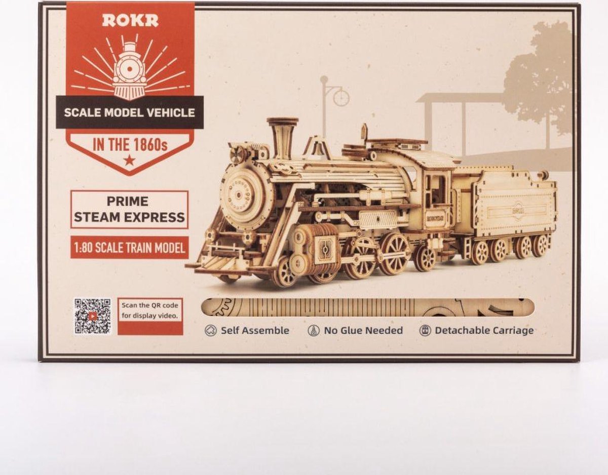 Robotime\u0020Stoom\u0020Express\u0020Trein\u0020DIY\u0020Modelbouw\u0020Knutselen