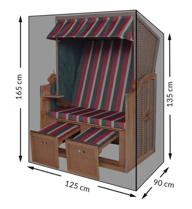 Strandstoelhoes\u0020Groen\u0020165x125x90cm\u0020
