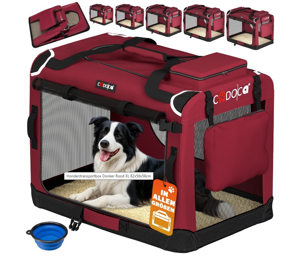 Hondentransportbox\u0020Donker\u0020Rood\u0020XL\u002082x58x58cm Hondentransportbox\u0020Donker\u0020Rood\u0020XL\u002082x58x58cm