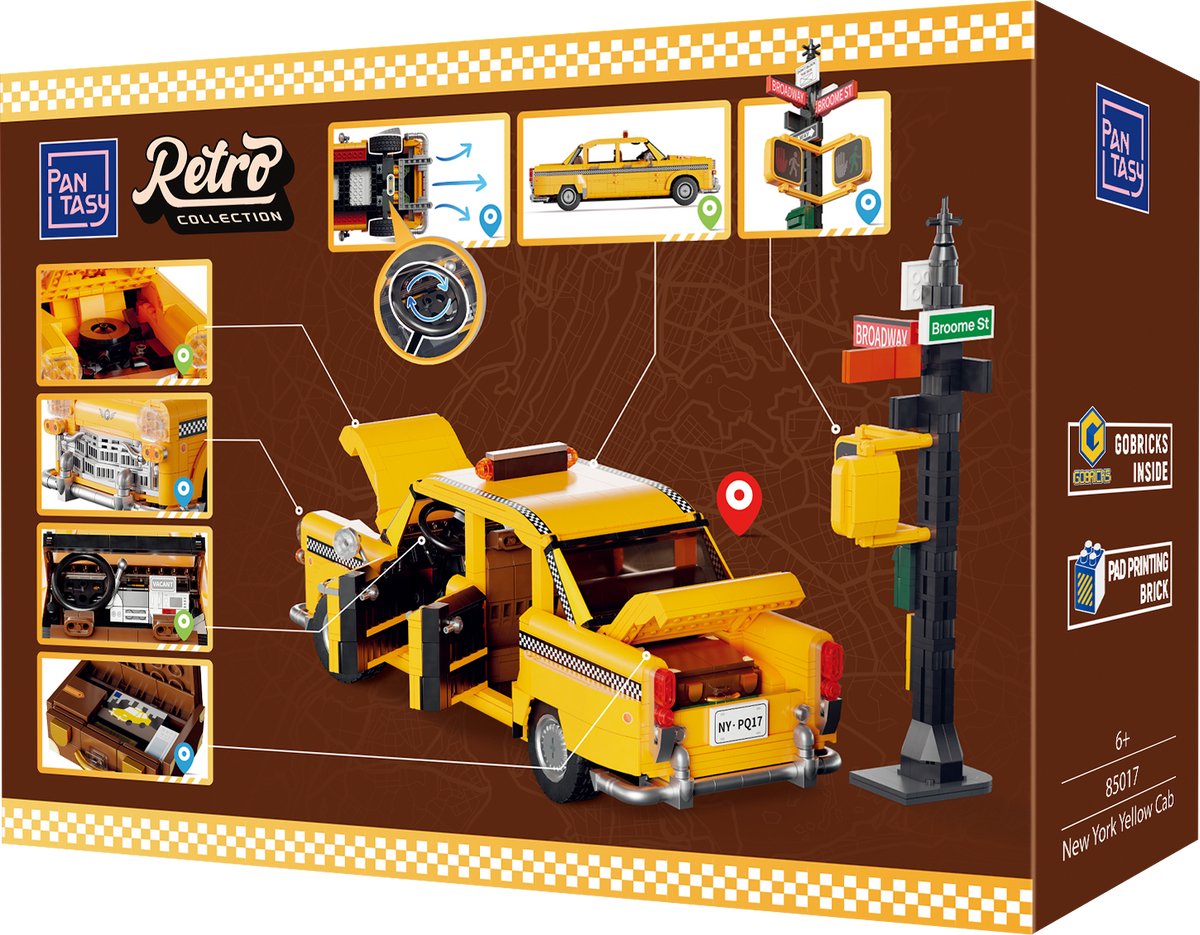 PANTASY\u0020Modelbouw\u0020Retro\u0020Collection\u0020New\u0020York\u0020Yellow\u0020Cab