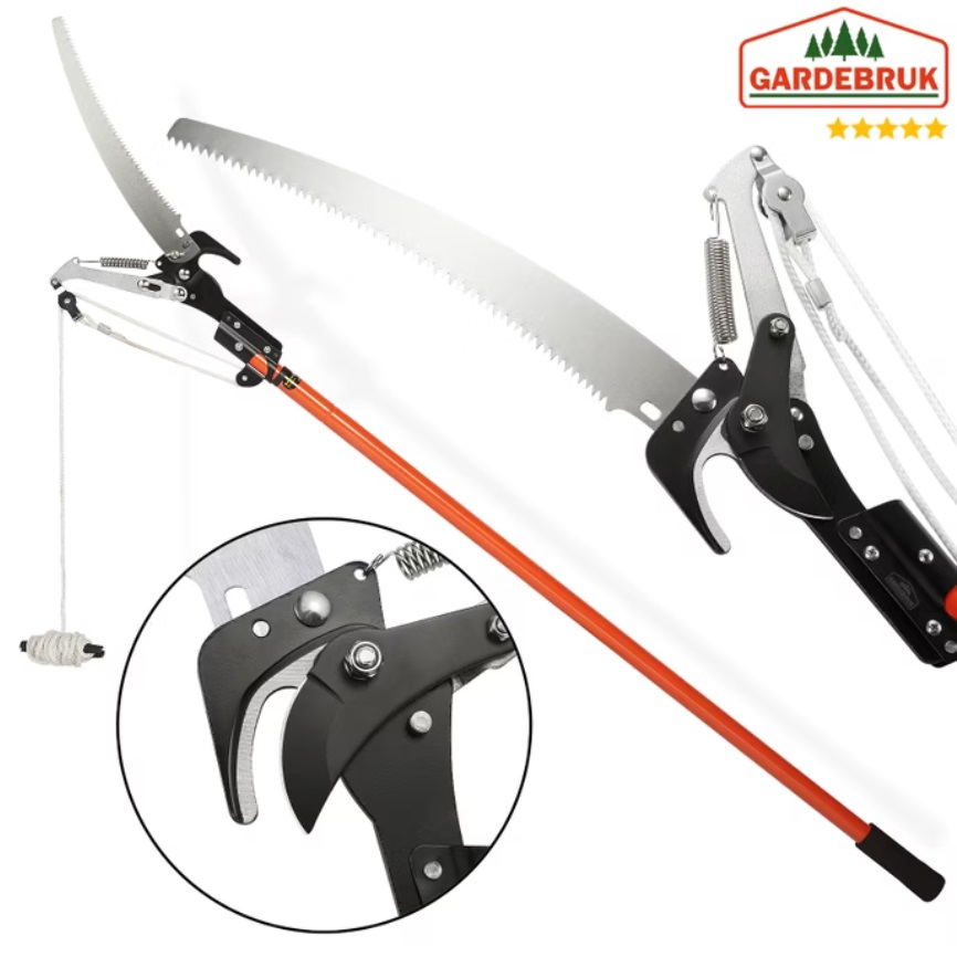 Telescopische\u0020Takkenzaag\u0020met\u0020Snoeischaar\u0020Oranje\u00202,60m