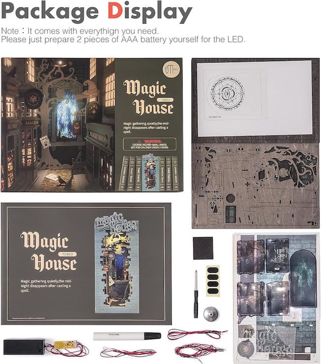 Robotime\u0020Book\u0020Nook\u0020Magic\u0020House\u0020DIY\u0020Modelbouw\u0020Knutselen