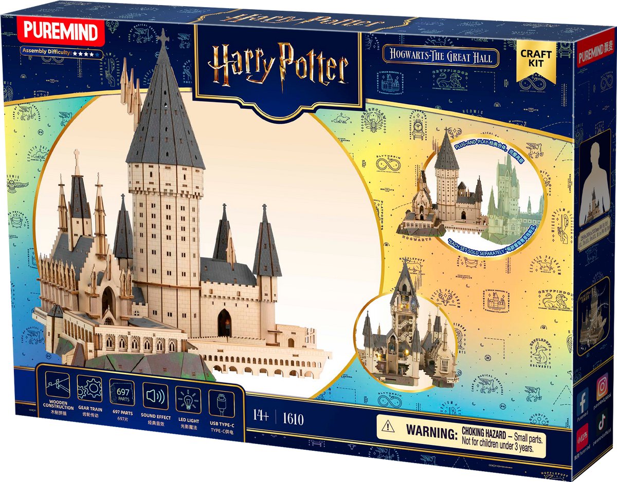 Harry\u0020Potter\u0020Hogwarts\u0020The\u0020Great\u0020Hall\u00203D\u0020Houten\u0020Puzzel\u0020Bouwpakket\u0020\u2013\u0020Modelbouw\u0020DIY\u0020\u0028697\u0020Onderdelen\u0029