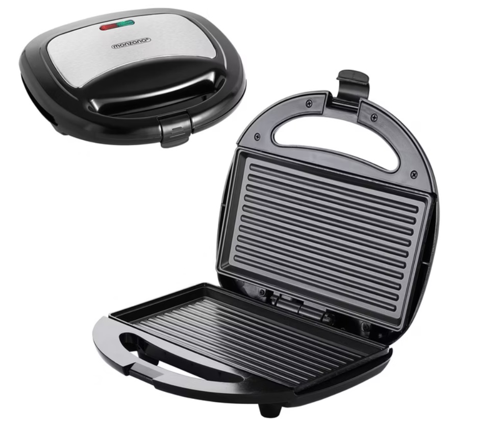 Tosti\u002Dijzer\u0020Zwart\u002FZilver\u0020Elektrisch\u0020750W\u0020Anti\u002Daanbak