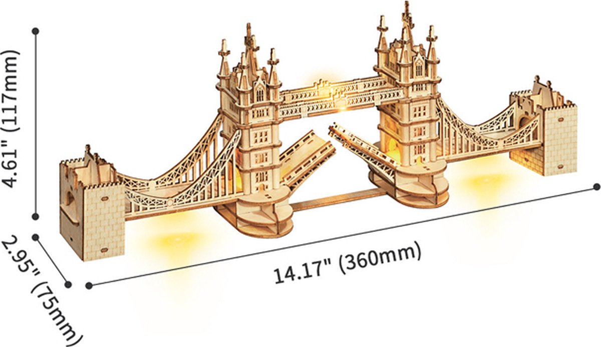 Robotime\u0020Tower\u0020Bridge\u0020Bouwpakket\u0020Miniatuurhuis\u0020Knutselen