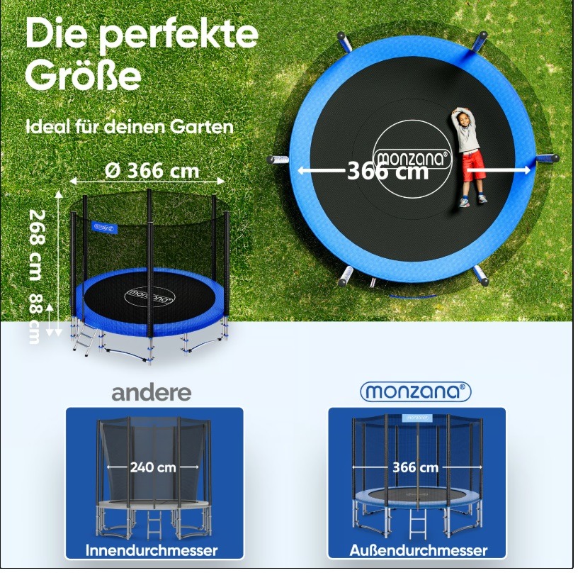 Trampoline\u0020\u00D8366cm\u0020incl\u0020Veiligheidsnet Trampoline\u0020\u00D8366cm\u0020incl\u0020Veiligheidsnet