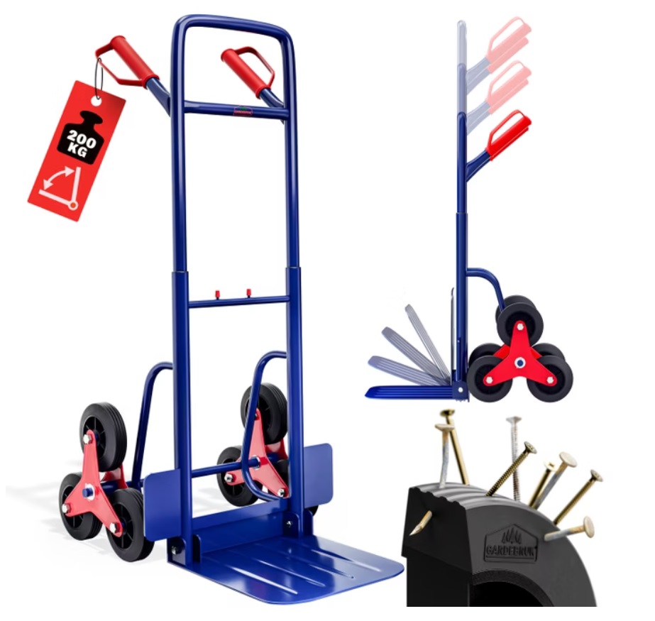 Trappen\u0020Steekwagen\u0020Blauw\u0020Rood\u0020Staal\u002065x47x115cm\u0020200kg Trappen\u0020Steekwagen\u0020Blauw\u0020Rood\u0020Staal\u002065x47x115cm\u0020200kg